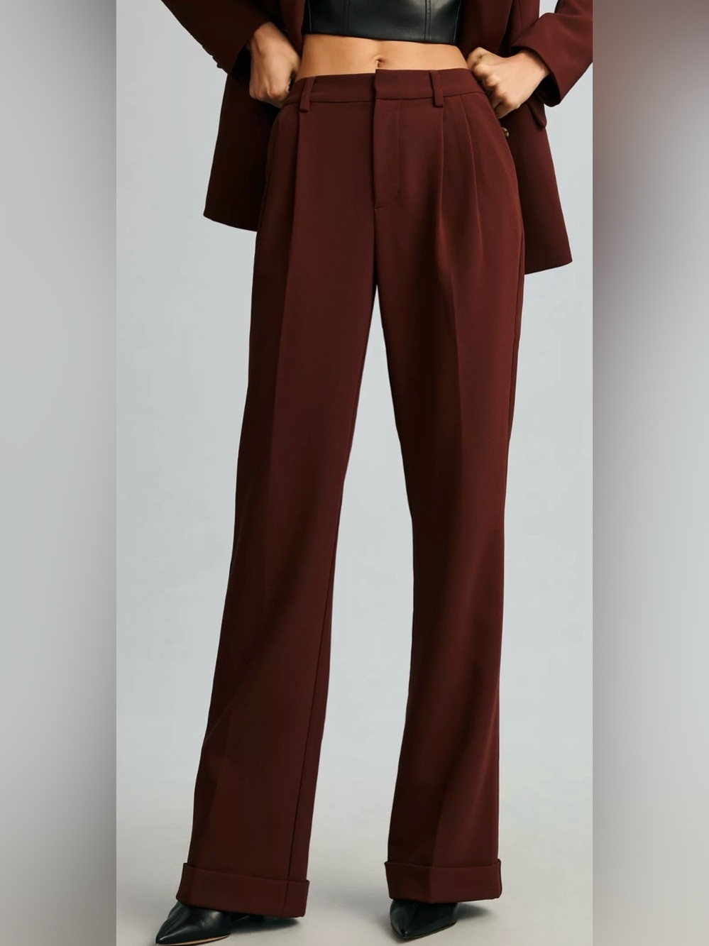 PAIGE Aracelli Pant in Mahogany NWT Sz 4 Petite